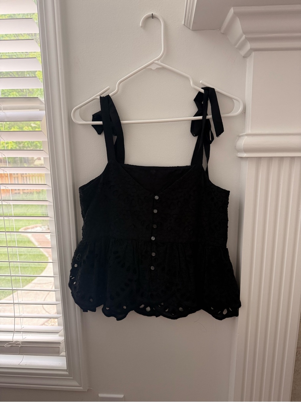J crew eyelet top